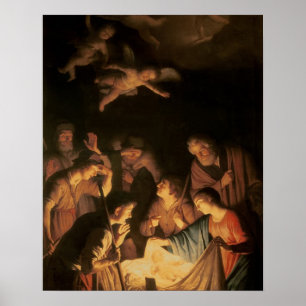 Adoration of the Shepherds, 1617 (oil on canvas) Poster
