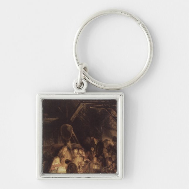 Adoration of the Shepherds, 1646 Key Ring (Front)