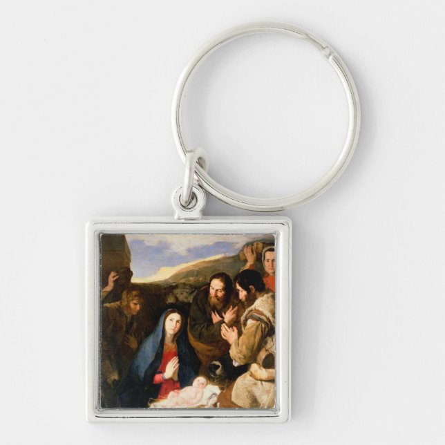Adoration of the Shepherds, 1650 Key Ring (Front)