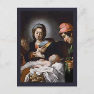 Adoration of the Shepherds 17th Century Postcard