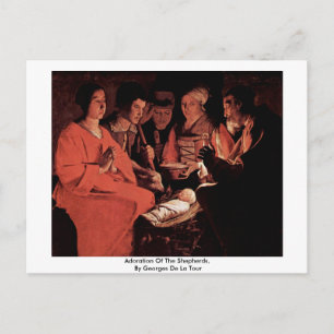 Adoration Of The Shepherds,  By Georges De La Tour Postcard