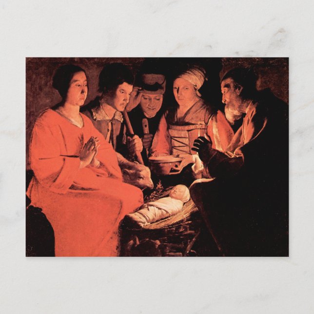 Adoration of the Shepherds by Georges de La Tour Postcard (Front)