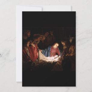 Adoration of the Shepherds by Gerard van Honthorst Invitation