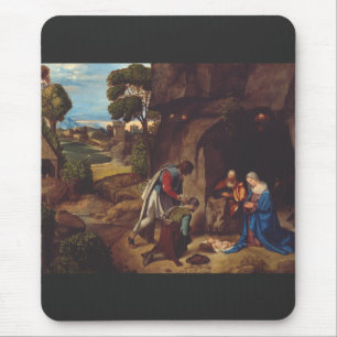 Adoration of the Shepherds by Giorgione Mouse Pad