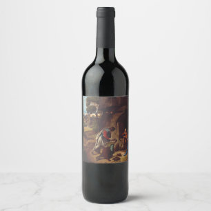 Adoration of the Shepherds by Giorgione Wine Label