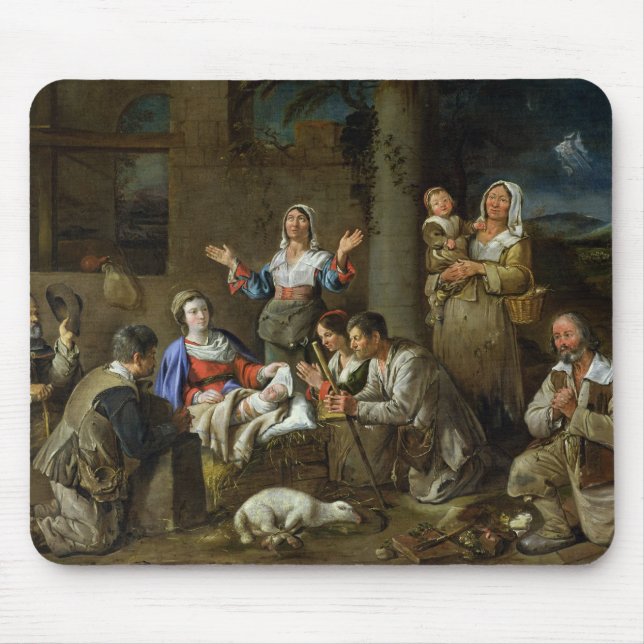 Adoration of the Shepherds, c.1659 Mouse Pad (Front)