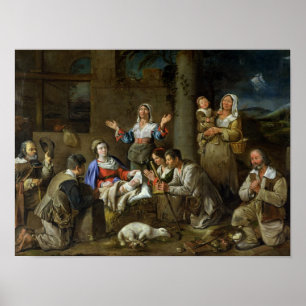 Adoration of the Shepherds, c.1659 Poster