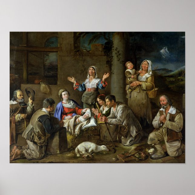 Adoration of the Shepherds, c.1659 Poster (Front)