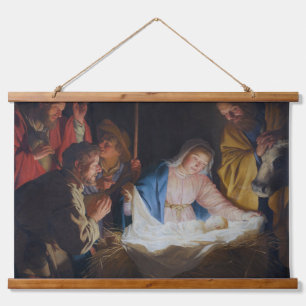 Adoration of the shepherds - Honthorst - Christmas Hanging Tapestry