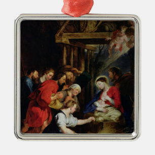 Adoration of the Shepherds Metal Tree Decoration