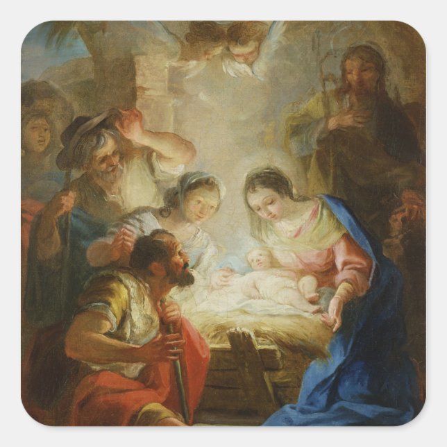 Adoration of the Shepherds Square Sticker (Front)