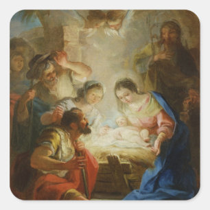 Adoration of the Shepherds Square Sticker