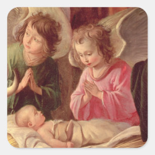 Adoration of the Shepherds Square Sticker