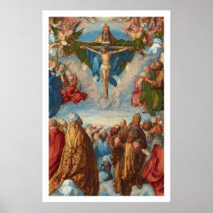 Adoration of the Trinity, detail by Albrecht Durer Poster