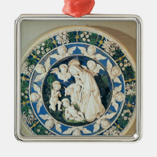 Adoration of the Virgin with St. John Metal Ornament