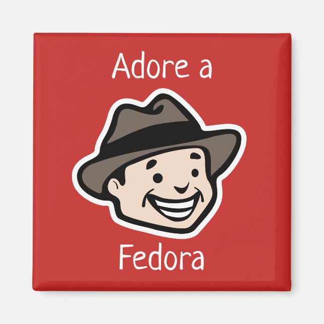 Adore a Fedora Magnet (Front)