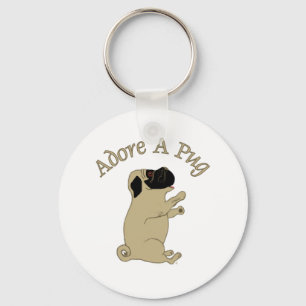 adore a pug key ring
