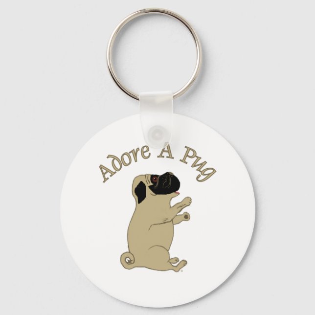 adore a pug key ring (Front)