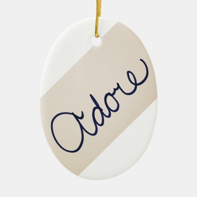 Adore Christmas Ornament (Front)