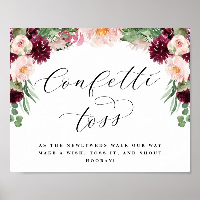 Adore Confetti Toss Send Off Newlywed Wedding Sign (Front)