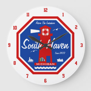 Adore The Lakeshore - South Haven, MI Large Clock