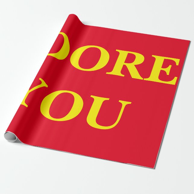Adore You Wrapping Paper (Unrolled)