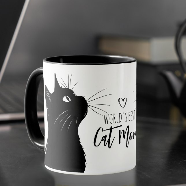 Adoring Cat World's Best Cat Mum Custom Coffee Mug (The purr-fect gift for any cat mom and you can personalize it, too! )