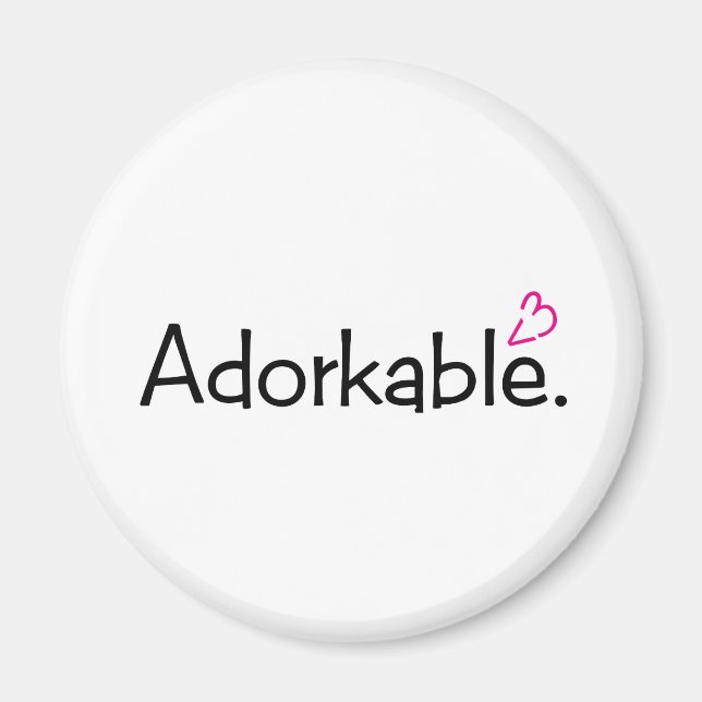 Adorkable <3 magnet (Front)