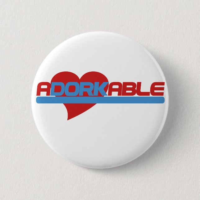 Adorkable Adorable Dork 6 Cm Round Badge (Front)