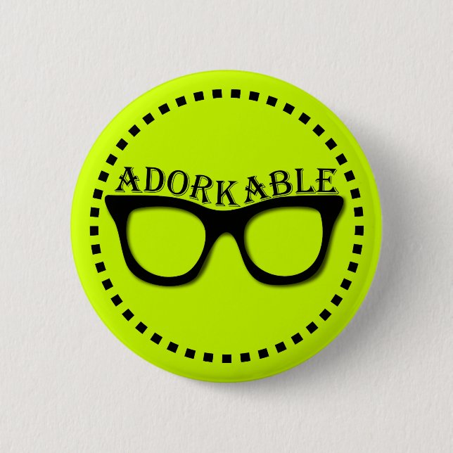 Adorkable - dork 6 cm round badge (Front)