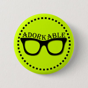 Adorkable - dork 6 cm round badge