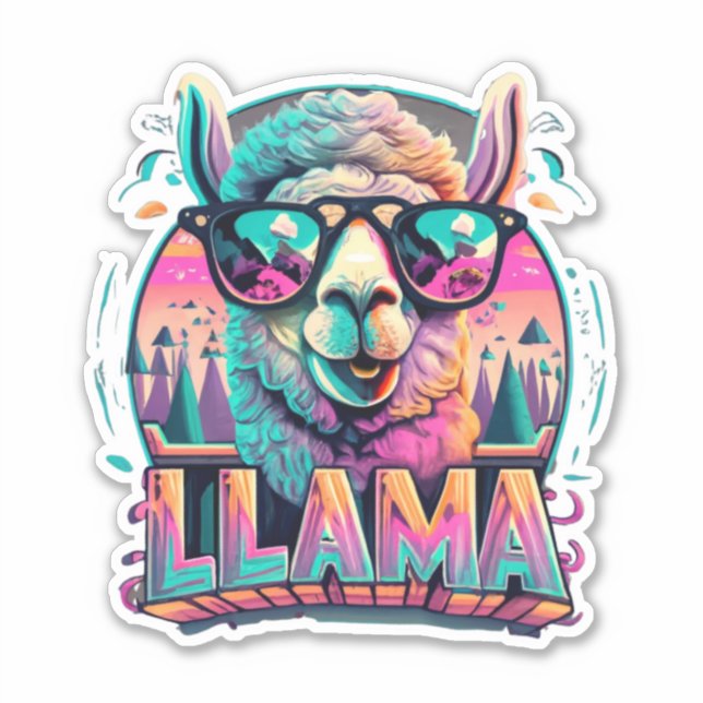 Adorn Your Belongings with Llama Vinyl Decals (Front)