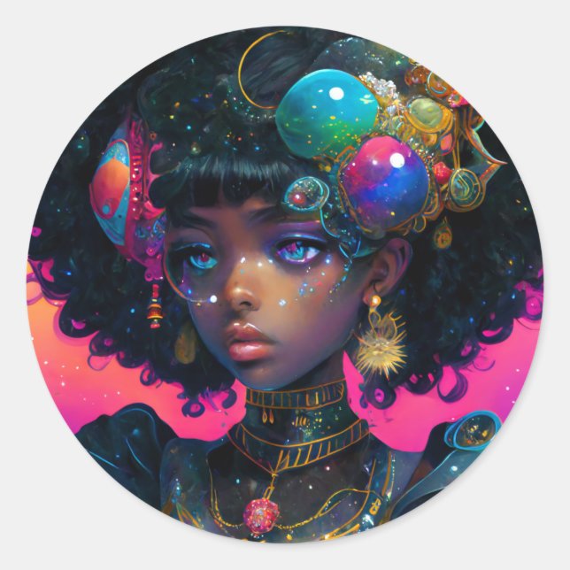 Adorned Knight Classic Round Sticker (Front)