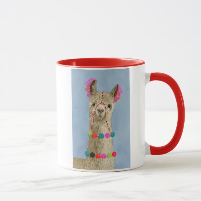 Adorned Llama - Beige Mug (Right)