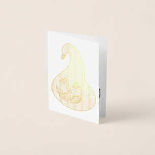 Adorobale Pumpkin Foil Card