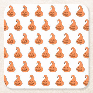 Adorobale Pumpkin Square Paper Coaster