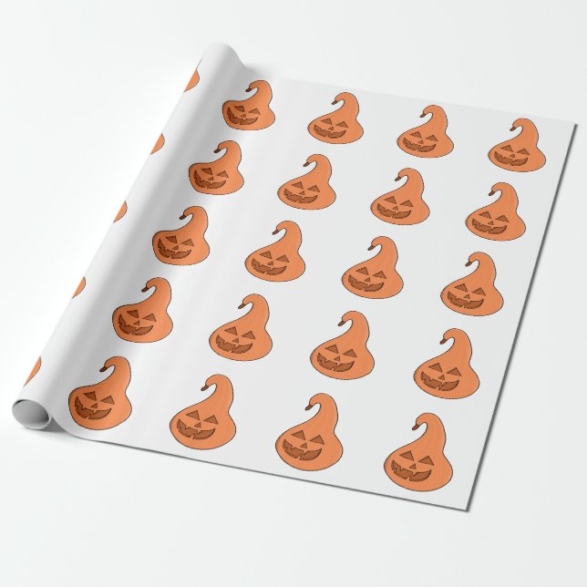 Adorobale Pumpkin Wrapping Paper (Unrolled)
