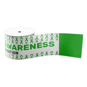 Adrenal Cancer Awareness Pattern Ribbon Grosgrain Ribbon