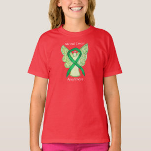 Adrenal Cancer Awareness Ribbon Angel Art Shirt