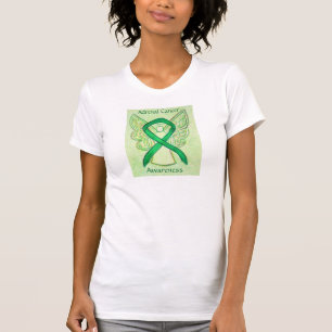 Adrenal Cancer Awareness Ribbon Angel Art Shirt