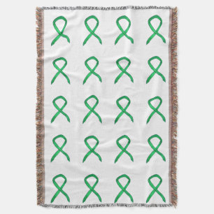 Adrenal Cancer Awareness Ribbon Art Throw Blankets