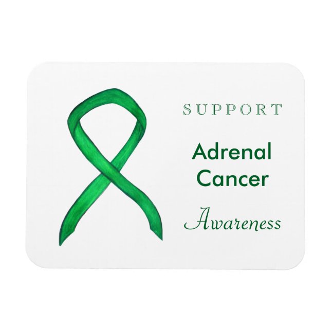 Adrenal Cancer Awareness Ribbon Custom Magnets (Horizontal)