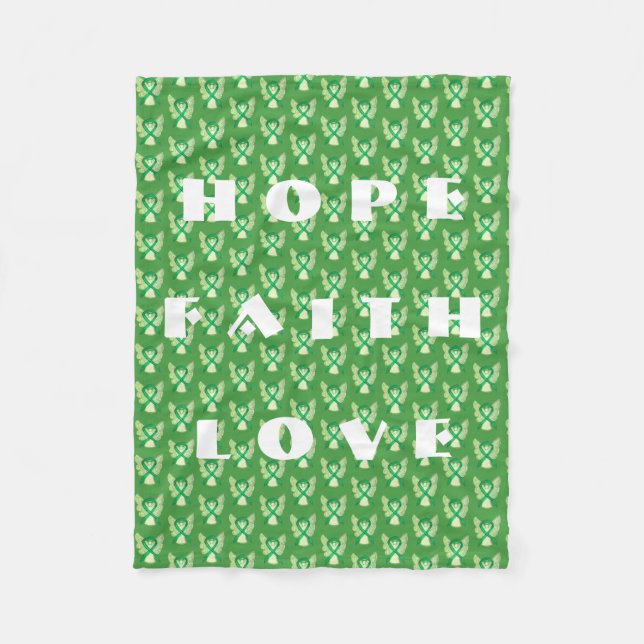 Adrenal Cancer Awareness Ribbon Fleece Blankets (Front)