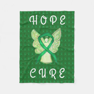 Adrenal Cancer Awareness Ribbon Fleece Blankets