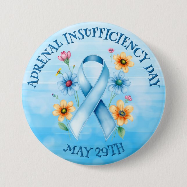 Adrenal Insufficiency Day - May 29th 7.5 Cm Round Badge (Front)
