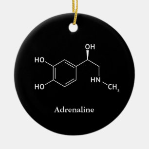 Adrenaline Epinephrine Molecule Chemistry Ceramic Tree Decoration
