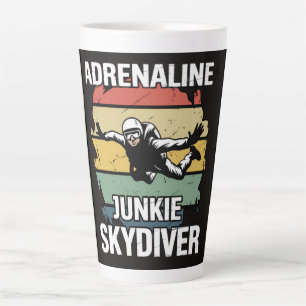 Adrenaline Junkie Skydiver Latte Mug
