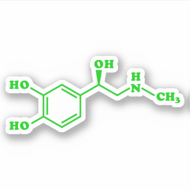 Adrenaline Molecular Chemical Formula (Front)