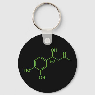 Adrenaline Molecule Chemical Diagram Key Ring