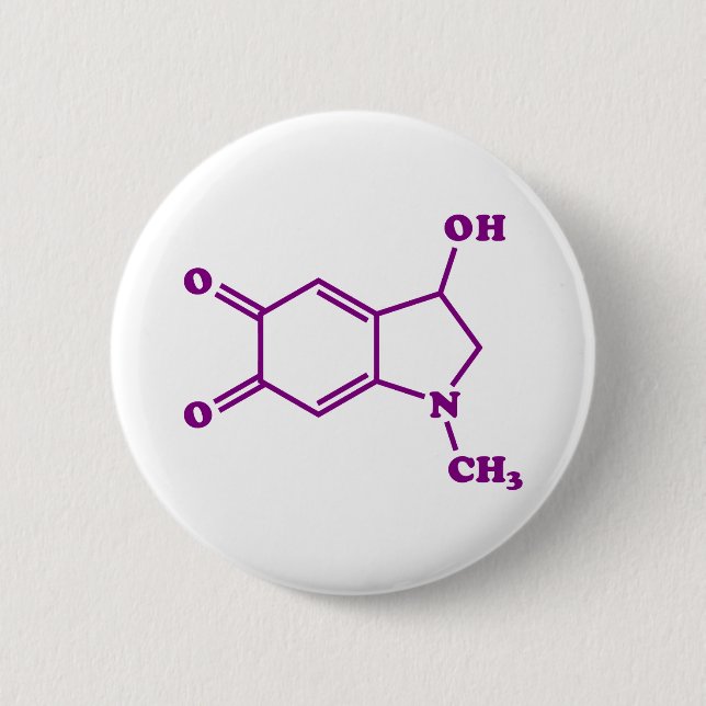 Adrenochrome Molecular Chemical Formula 6 Cm Round Badge (Front)